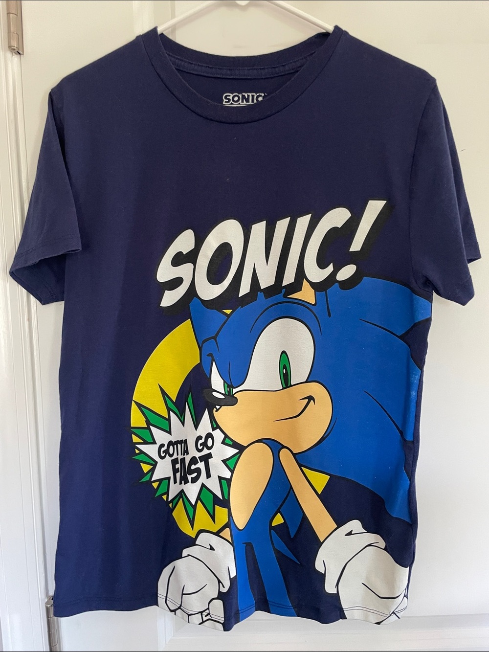 SONIC! Kids Navy Blue Short Sleeve Graphic Tee